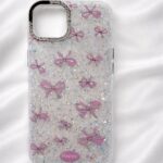 Fiyonk Desen Taşlı İphone 14 Kılıf
