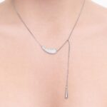 Asimetrik Taş Detaylı Silver Kolye
