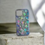Mor Hologramlı Taşlı İphone 15 Kılıf