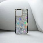 Siyah Hologramlı Taşlı İphone 14 Pro Max Kılıf