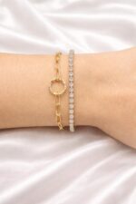 Aurora Gold Taşlı Bileklik - Görsel 2