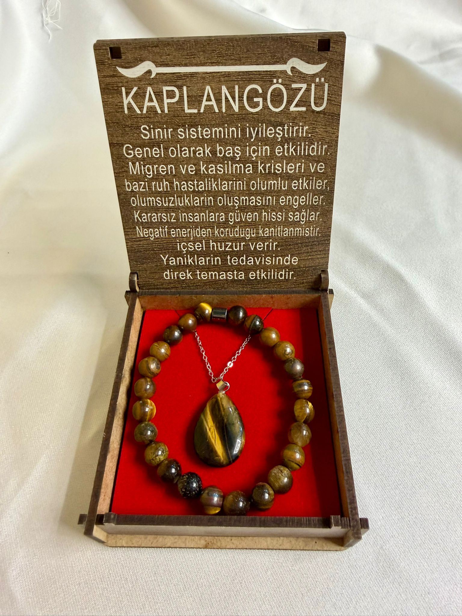 kaplangözü Kaplangözü Taşı Kolye & Bileklik Seti - Görsel 1