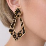 Leopar Desenli Küpe