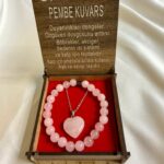Pembe Kuvars Taşı Kolye & Bileklik Seti